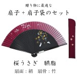 夏のギフトに最適な桜うさぎ扇子セット★