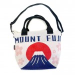 ジャガードハンドルバッグ　富士山★